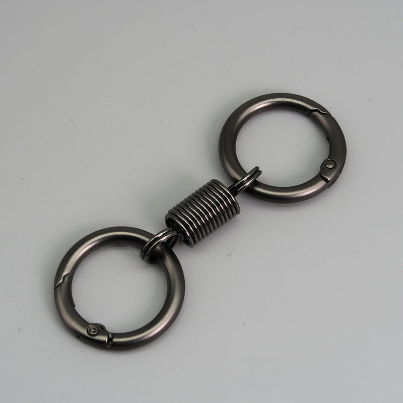 Nordic Retro Spring Double Ring Keychain – genowl