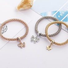Load image into Gallery viewer, Charm Rhinestone Popcorn Bracelet