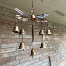 Load image into Gallery viewer, Handmade Dragonfly With Bells Wind Chime