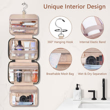 Load image into Gallery viewer, Hanging toiletry storage cosmetic bag