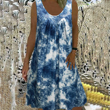 Load image into Gallery viewer, Women's Sleeveless Casual Printed Pocket Dress