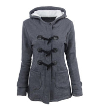 Load image into Gallery viewer, Long Wool Blended Hooded Pea Coat
