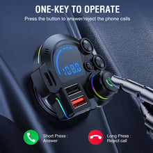 Load image into Gallery viewer, Bluetooth Car Charger with FM Transmitter
