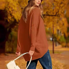 Load image into Gallery viewer, Women&#39;s Irregular Oversized Dolman Sleeve Knitted Pullover