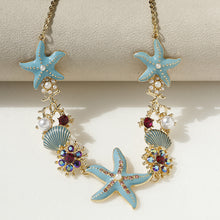 Load image into Gallery viewer, Shell Starfish Pearl Necklace