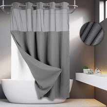 Load image into Gallery viewer, Waffle Pattern Double Layer Shower Curtain