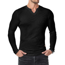 Load image into Gallery viewer, Men's Slim Fit V-Neck Longline Muscle Shirt