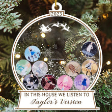 Load image into Gallery viewer, In This House We Listen To Taylor&#39;s Version Ornament