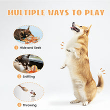 Load image into Gallery viewer, Orange Hide-and-Seek Plush Dog Toy