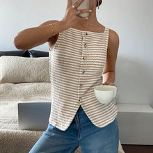 Load image into Gallery viewer, Women's Plain Button Front Tank Top