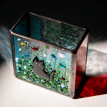 Load image into Gallery viewer, Cats Stained Glass Vase