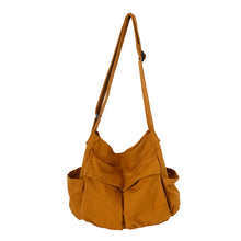 Load image into Gallery viewer, Canvas Solid Color Messenger Bag
