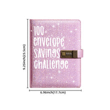 Load image into Gallery viewer, 100 Envelope Saving Challenge Binder with Lock