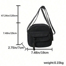 Load image into Gallery viewer, Women's Corduroy Shoulder Bag with Zipper