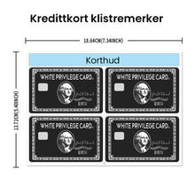 Load image into Gallery viewer, Sett med 4 kredittkorthud vinylklistremerker