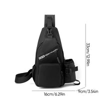 Load image into Gallery viewer, Men&#39;s Leather Film Water Bottle Chest Bag