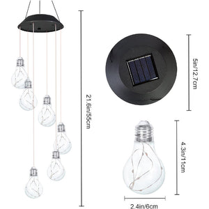 Solar-Powered LED Wind Chime Light