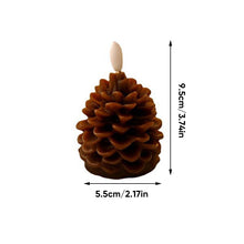 Load image into Gallery viewer, Flammeløse Pinecone stearinlys