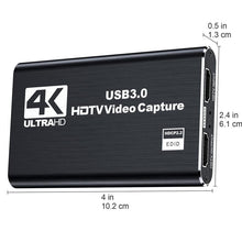 Load image into Gallery viewer, 4K HDMI Capture Card for Streaming