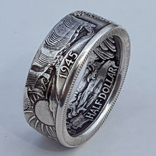 Load image into Gallery viewer, 1945 Engraved Half Dollar Coin Ring