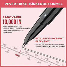 Load image into Gallery viewer, 2-i-1 øyenbrynpenn med to ende og mikrogaffelspiss-applikator og presis børstespiss