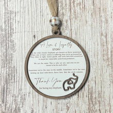 Load image into Gallery viewer, Friendship Elephant Ornament