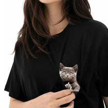 Load image into Gallery viewer, Hidden Middle Finger Signed Funny Cat Printed T-Shirt