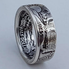Load image into Gallery viewer, 1945 Engraved Half Dollar Coin Ring