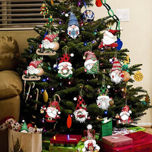 Load image into Gallery viewer, Christmas Wooden Gnome Ornaments