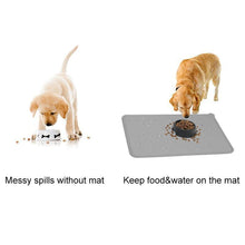 Load image into Gallery viewer, Silicone Waterproof Dog Cat Pet Food Mats Tray - Non Slip Pet Dog Cat Bowl Mats Placemat