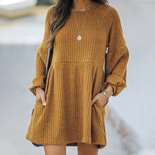 Load image into Gallery viewer, New autumn and winter knitted long-sleeved dress