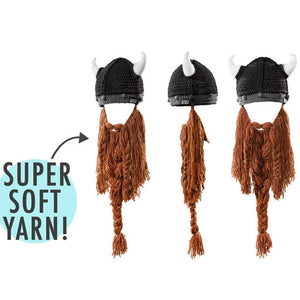 Knitted Viking Beard Hat
