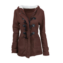Load image into Gallery viewer, Long Wool Blended Hooded Pea Coat