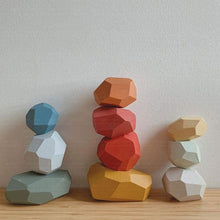 Load image into Gallery viewer, 【Last Day 50% Off】Wood Rock Set Balancing Blocks Natural Wood Toy
