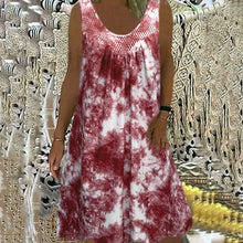 Load image into Gallery viewer, Women's Sleeveless Casual Printed Pocket Dress