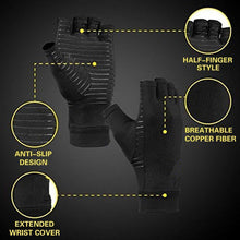 Load image into Gallery viewer, Hirundo Copper Arthritis Compression Gloves, 1 Pair
