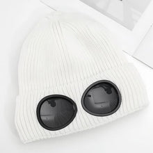 Load image into Gallery viewer, Unisex Solid Color Goggle Lens Design Beanie Hat