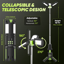 Load image into Gallery viewer, Telescopic Camping Lights with Stand