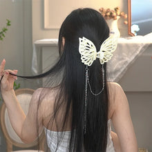 Load image into Gallery viewer, Butterfly Cutout Tassel Large Hair Clip