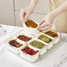 Load image into Gallery viewer, Multi-grid Clear Food Storage Box with Lid &amp; Handle