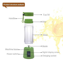 Load image into Gallery viewer, Portable USB Electric Juicer