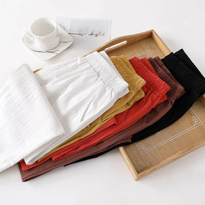 Cotton Linen Ankle Length Harem Pants