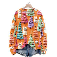 Load image into Gallery viewer, Christmas Tree Cute Cat 3D Print Sweater