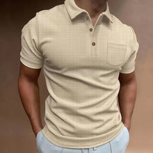 Load image into Gallery viewer, Men&#39;s Waffle Polo Shirt