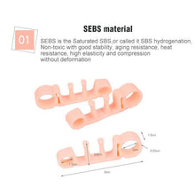 Load image into Gallery viewer, 5 Holes Silicone Pedicure Foot Care Tool,1Pair
