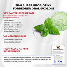 Load image into Gallery viewer, SP-8/SP-10 Probiotisk Whitening Tannkrem for oral helse