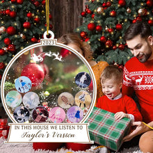Load image into Gallery viewer, In This House We Listen To Taylor&#39;s Version Ornament