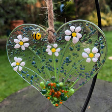 Load image into Gallery viewer, Heart Shaped Flower Pendant