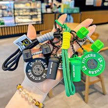 Load image into Gallery viewer, Creative Mini Gym Barbell Plate Keychain
