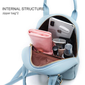 Magoloft™ PU Leather Cute Candy Color Mini Backpack